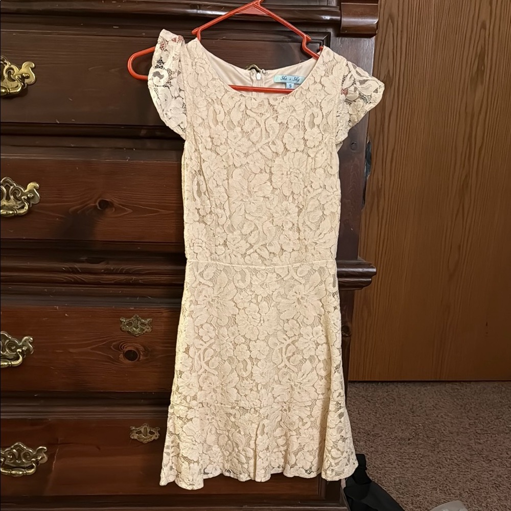 Cream Lace Dress
